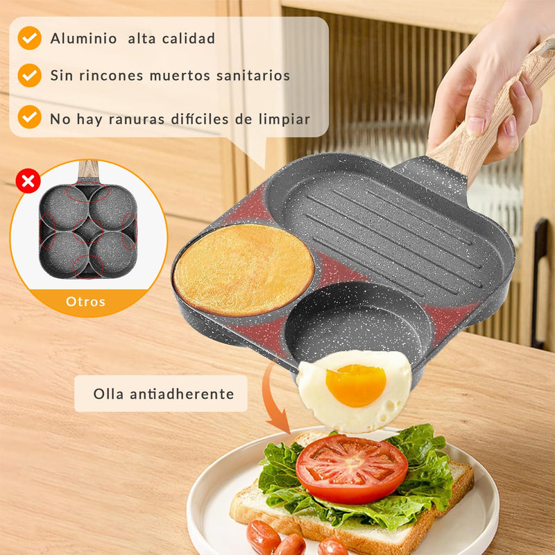 TriCook® Sartén 3 en 1 antiadherente - Lleva 2 por el precio de 1